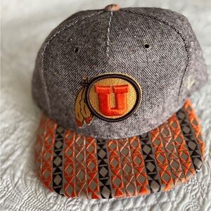 Utes Zephyr Brown and Orange Patterned Embroidered Cap